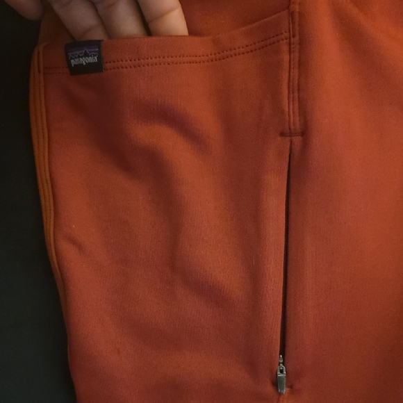 Worn Once Patagonia Pack Out Two-Tone Orange Leggings 3 Pockets Small - Picture 3 of 5